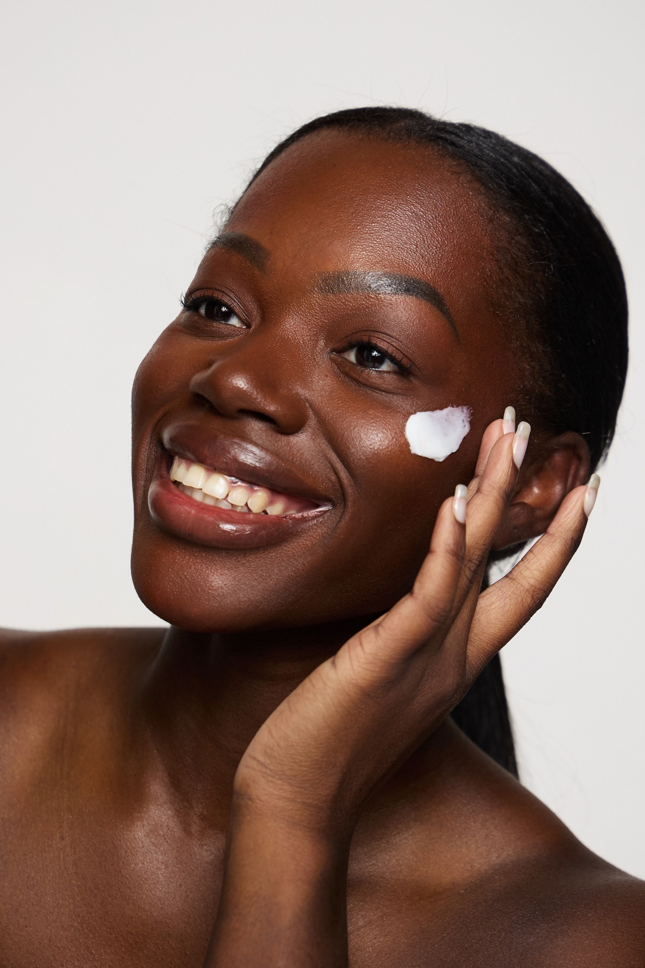 Skincare beauty close-up portrait